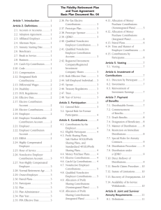 Fidelity Retirement Plan Basic Plan Document No. 04