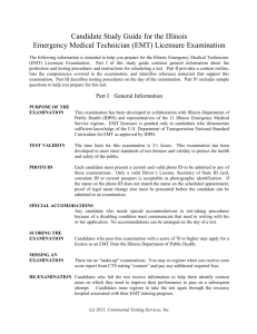 EMT Basic Study Guide - Continental Testing Services