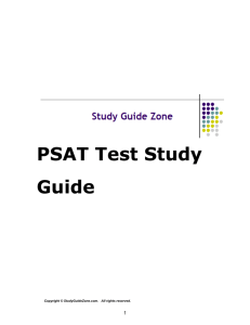 PSAT Test Study Guide