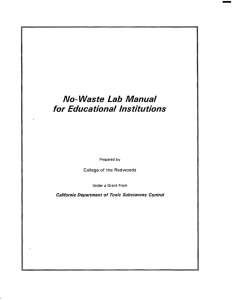 No-waste manual for Educational Institutions