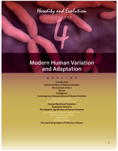 Modern Human Variation and Adaptation Heredity and Evolution