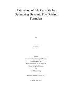 Estimation of Pile Capacity by Optimizing Dynamic Pile Driving