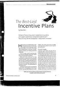 Incentive Plan s