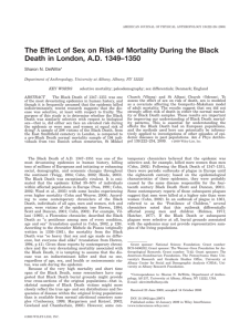 The effect of sex on risk of mortality during the Black Death in