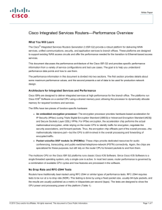 Cisco Integrated Services Routers - Performance
