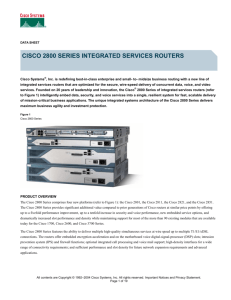 cisco 2800 series integrated services routers