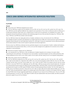 cisco 2800 series integrated services routers
