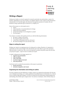 Writing a Report