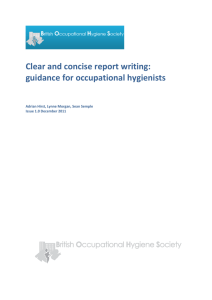 Clear and concise report writing: guidance for occupational