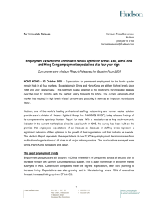 Employment expectations continue to remain optimistic across Asia