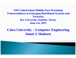 Cairo University – Computer Engineering Samir I. Shaheen Cairo