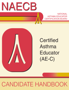 candidate handbook - National Asthma Educator Certification Board