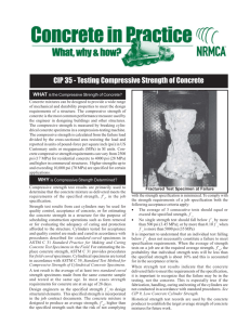 CIP 35 - Testing Compressive Strength of Concrete