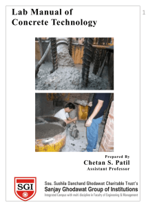 Lab Manual of Concrete Technology