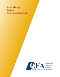 Asset Manager Code of Professional Conduct