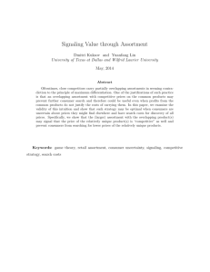 Signaling Value through Assortment