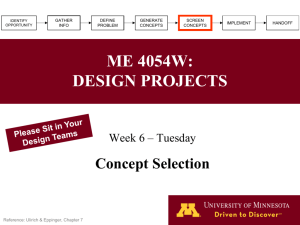 ME 4054W: DESIGN PROJECTS