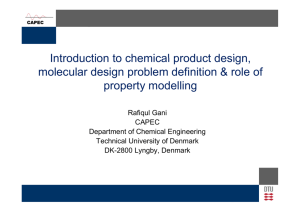 Introduction to chemical product design Introduction to chemical