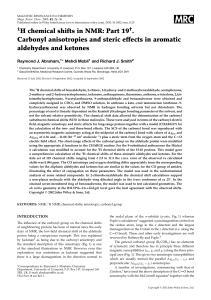 Part 19 - Chemical shifts of aromatic aldehydes and ketones