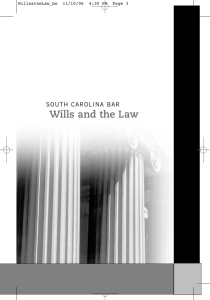 SC Bar Wills and the Law