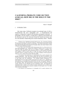 CALIFORNIA PROBATE CODE SECTION 6110(C)(2): HOW BIG IS