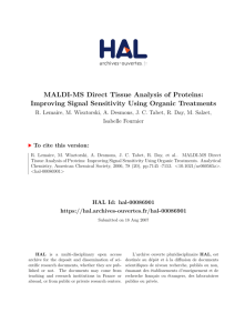 MALDI-MS Direct Tissue Analysis of Proteins
