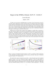 Report of the STSM to Oxford, 18.07.15 – 01.08.15