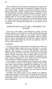 Characteristics of a Well- Designed Tax System