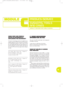 C> Product Service Systems tools - Design for Sustainability: A Step