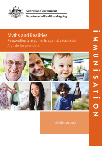 Myths and Realities - Immunise Australia Program