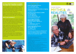 Older people - myths and realities