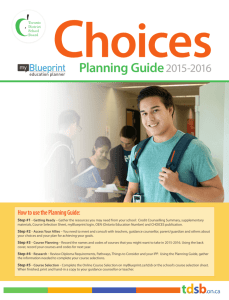 Choices 2015–2016 - Toronto District School Board