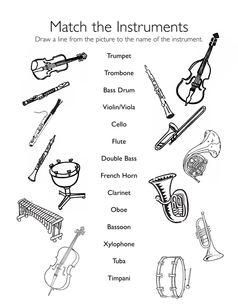 Инструменты Симфоноческого оркест