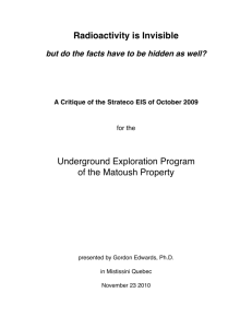 Radioactivity is Invisible Underground Exploration Program of the