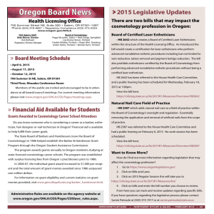 Oregon Board News - Stylist and Salon Newspapers