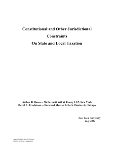 Constitutional and Other Jurisdictional Constraints
