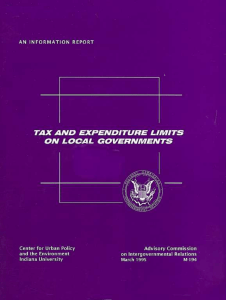 Tax and Expenditure Limits on Local Governments