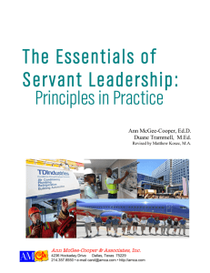 The Essentials of Servant Leadership