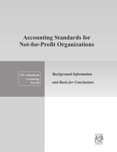 Accounting Standards for Not-for-Profit Organizations
