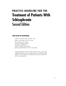 Treatment of Patients with Schizophrenia