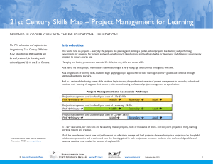 21st Century Skills Map – Project Management for Learning