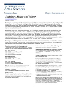 Sociology Major and Minor - The Dietrich School of Arts & Sciences
