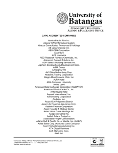 CAPO Accredited companies - University of Batangas