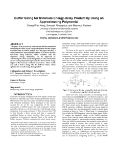 Buffer Sizing for Minimum Energy-Delay Product