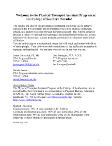 Student Physical Therapist Assistant Handbook