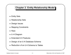 Chapter 2: Entity-Relationship Model