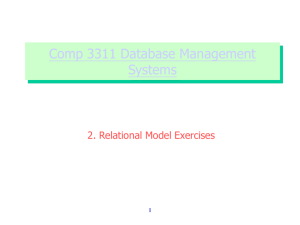 Comp 3311 Database Management Systems
