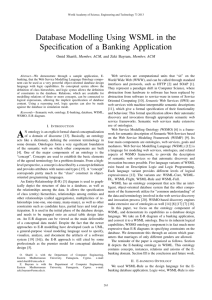 Database Modelling Using WSML in the Specification of a Banking