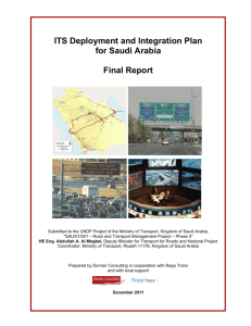 ITS Deployment and Integration Plan for Saudi Arabia Final Report
