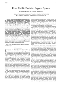 Road Traffic Decision Support System - EAST-WEST